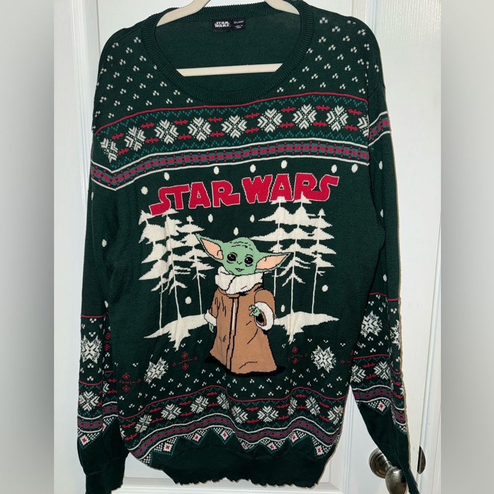 Star Wars Yoda Christmas Sweater Size 2XL